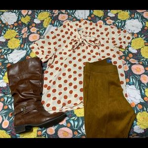 Tucker for Target  sheer polka dot shirt